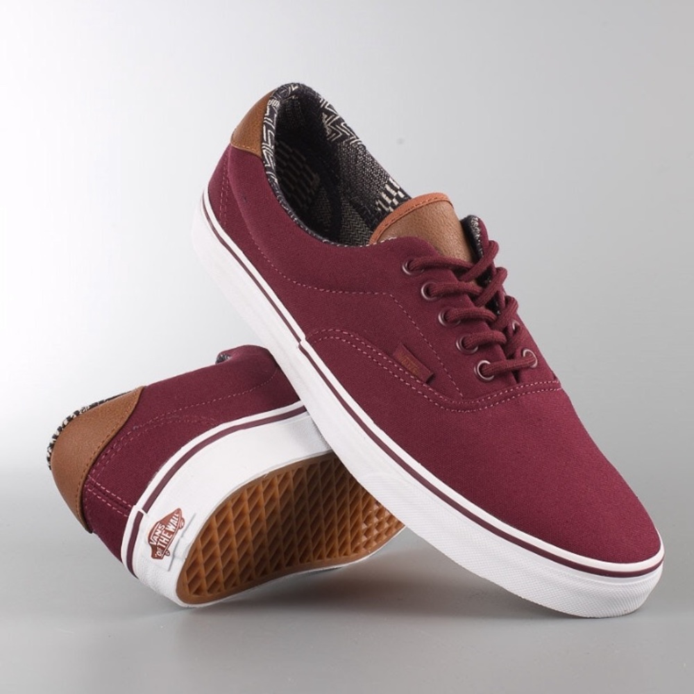 Vans era 59 C&L port royale sneaker shoes burgundy